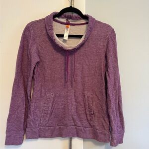 Lucy Purple Cowl Neck Sweater with Relaxed Fit